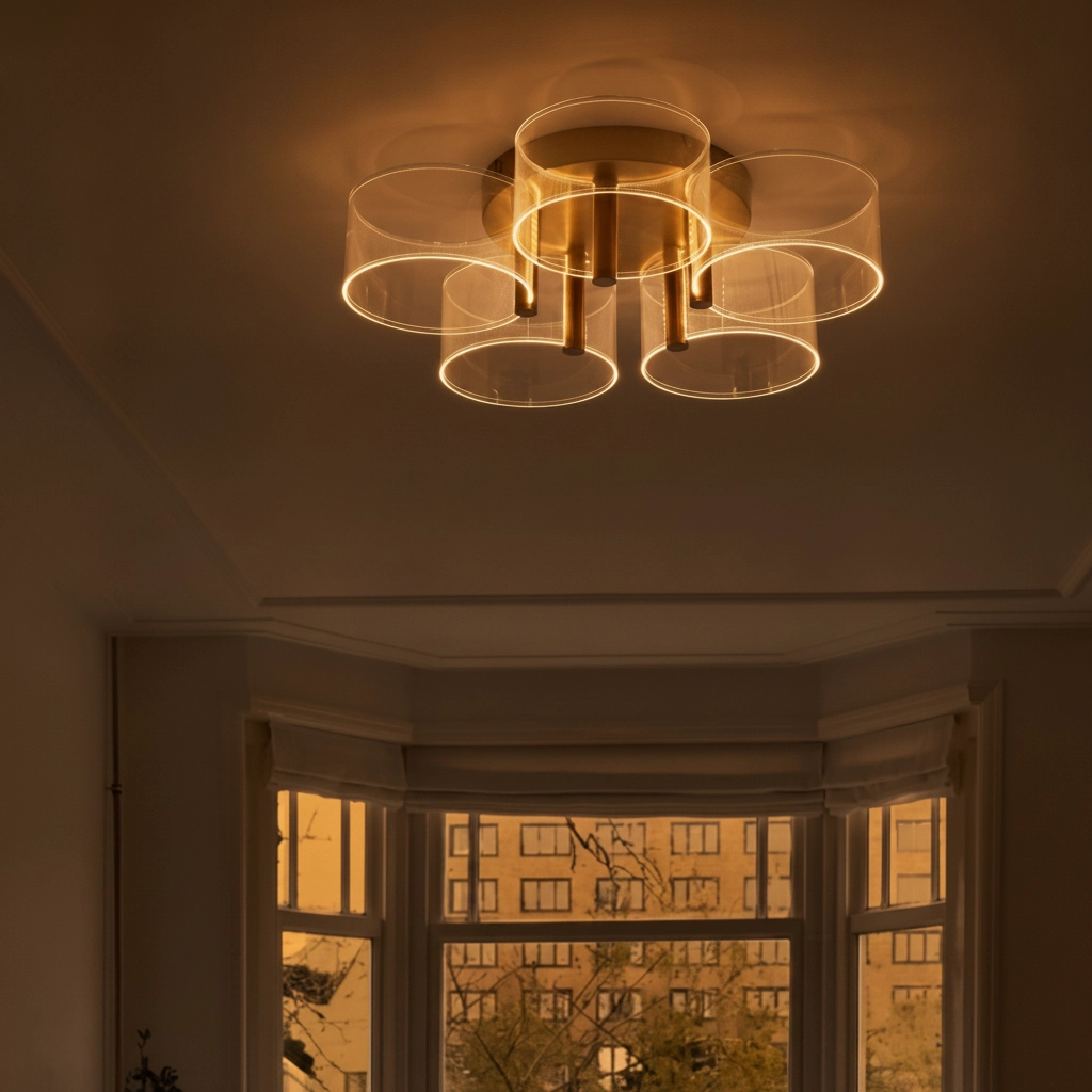 Design plafondlamp Gatlin goud Ø 56cm