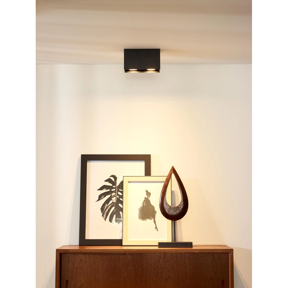 Plafondspot Bodi 2-lichts zwart Lucide 5411212091628