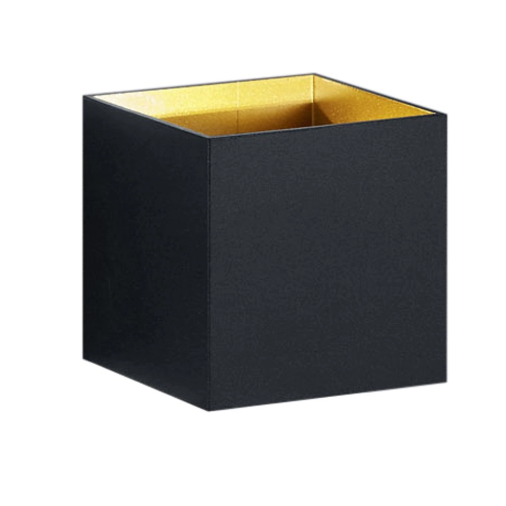 LED wandspot Louis Up - Down zwart met goud
