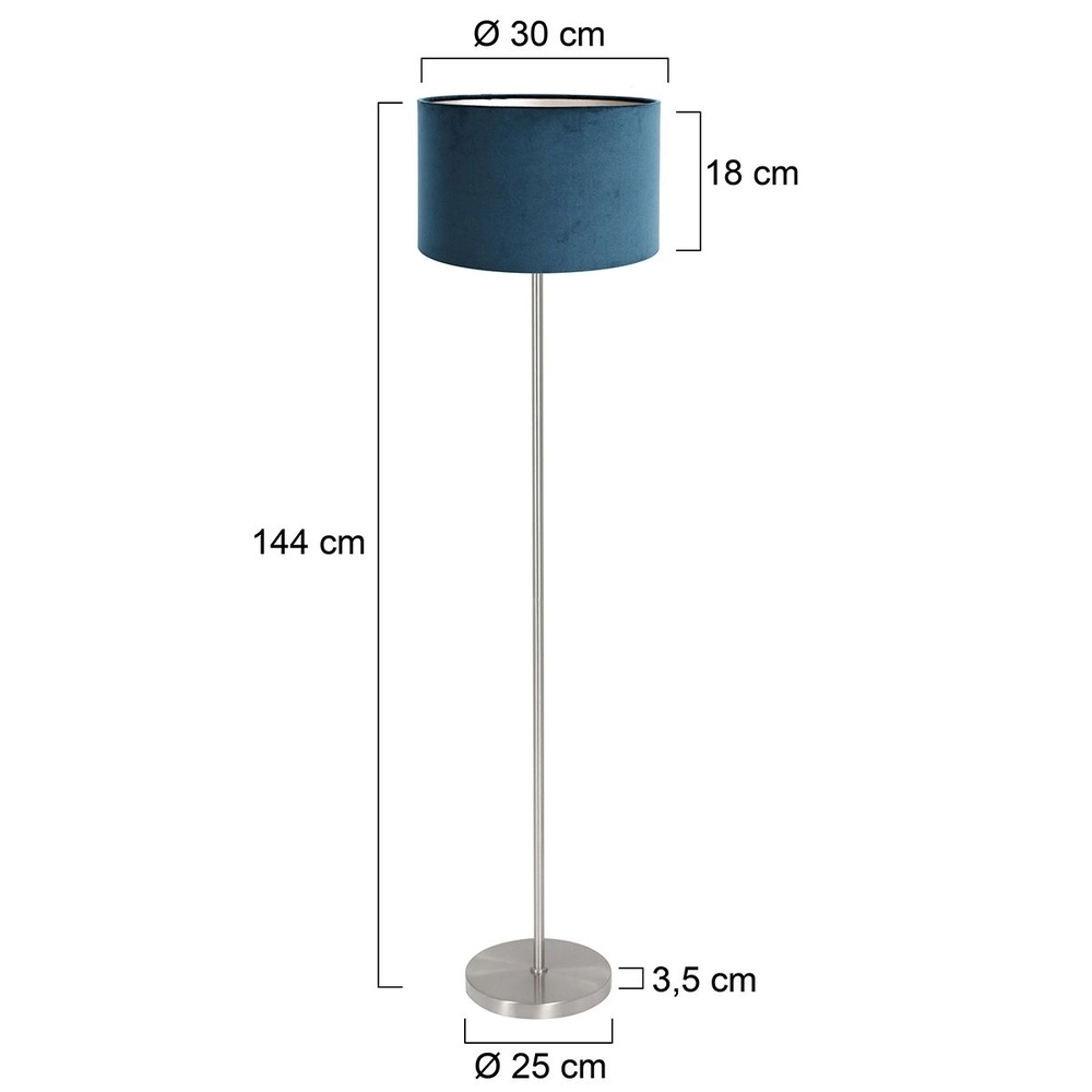 Vloerlamp Noor met kap blauw Steinhauer 8712746182293