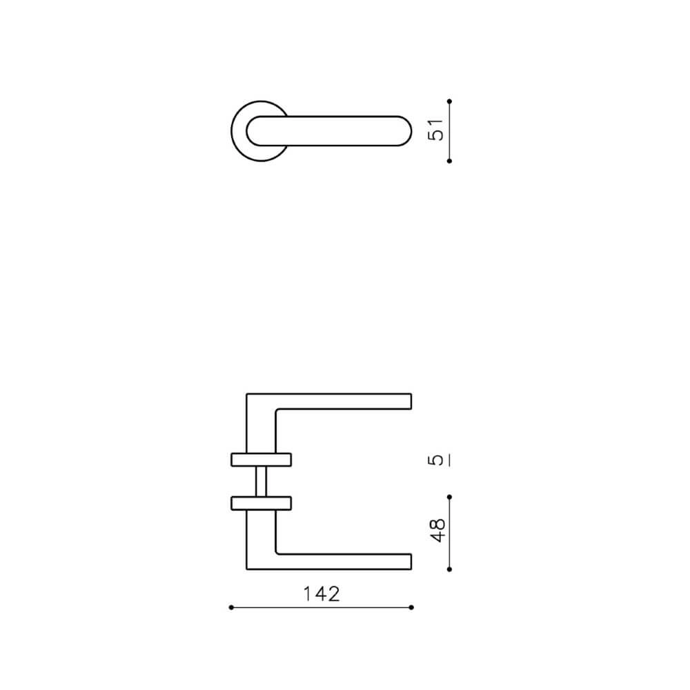 Design deurklink Link mat RVS Olivari 8714186477946