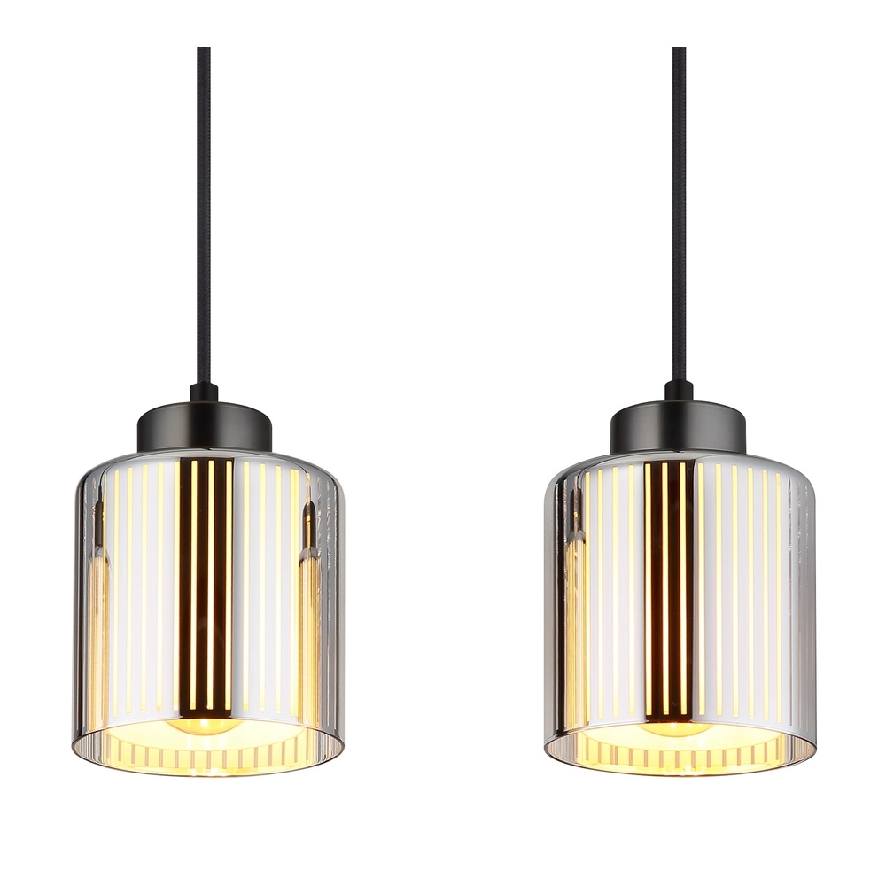 Design hanglamp Felicia gunmetal 4-lichts Globo 9007371525966