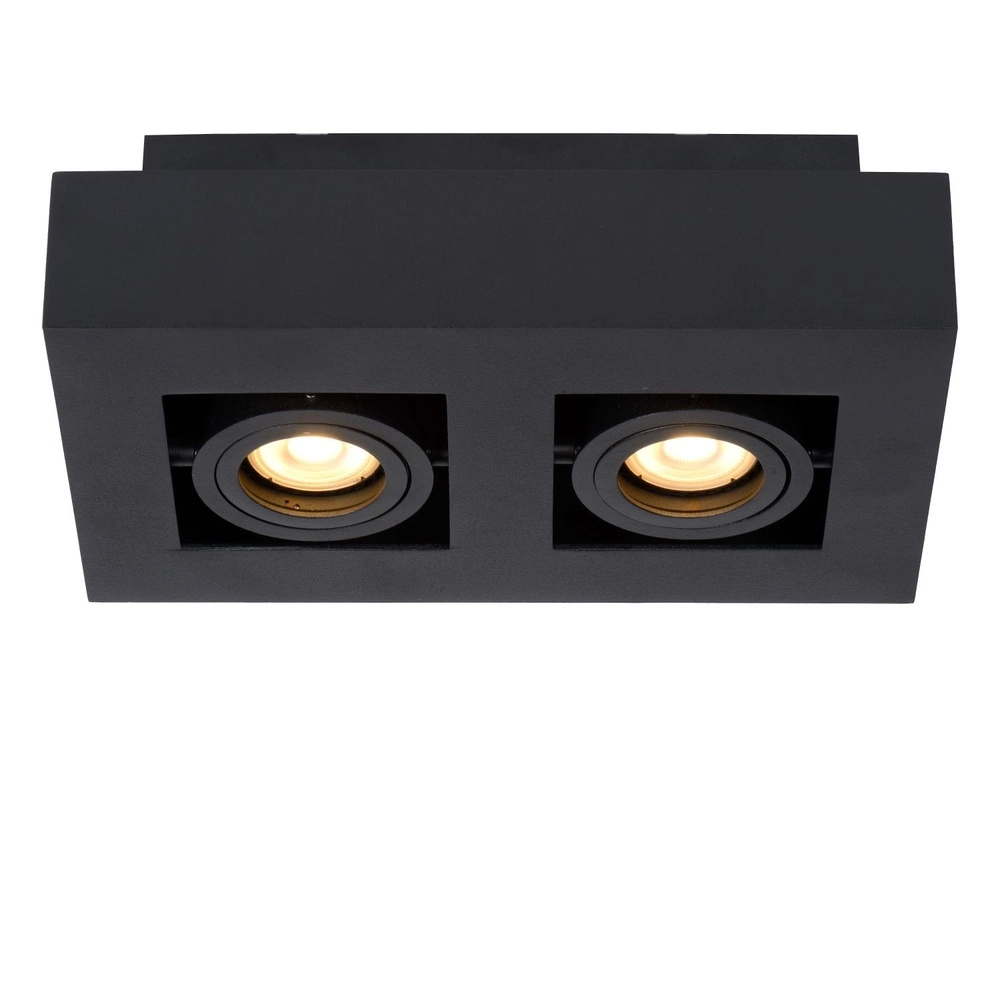 Plafondspot Xirax 2 x 5W zwart Lucide 5411212092304