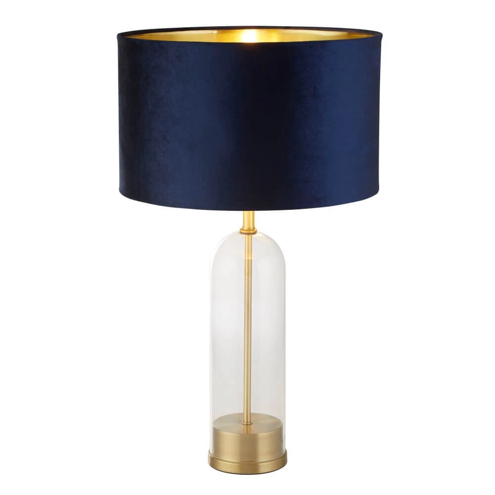 Tafellamp Oxford met donkerblauwe kap Searchlight 5053423256788