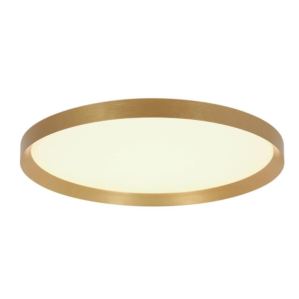 Strakke plafondlamp Flady goud Ø 50cm
