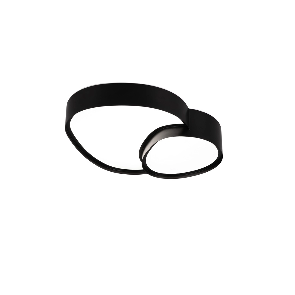 Organische plafonniere Rise 43,5cm zwart Trio 4017807600582