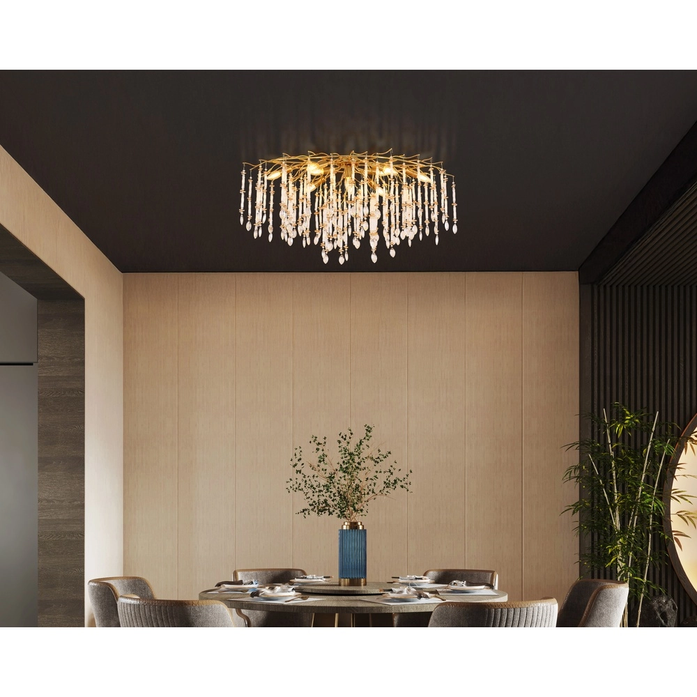 Plafondlamp Gloria 100cm goud Globo 9007371575985