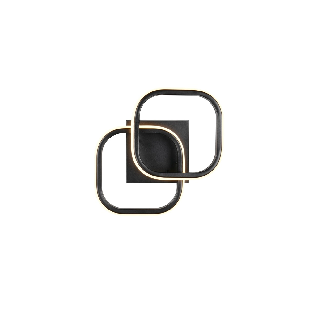Zwarte plafondlamp Kasia vierkant design Trio 4017807653847