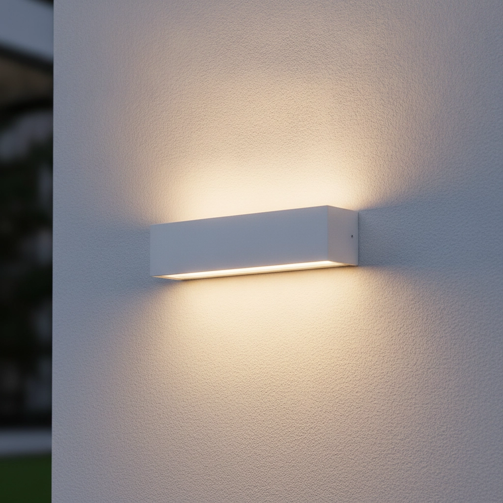 Strakke wandlamp Allure wit 26cm
