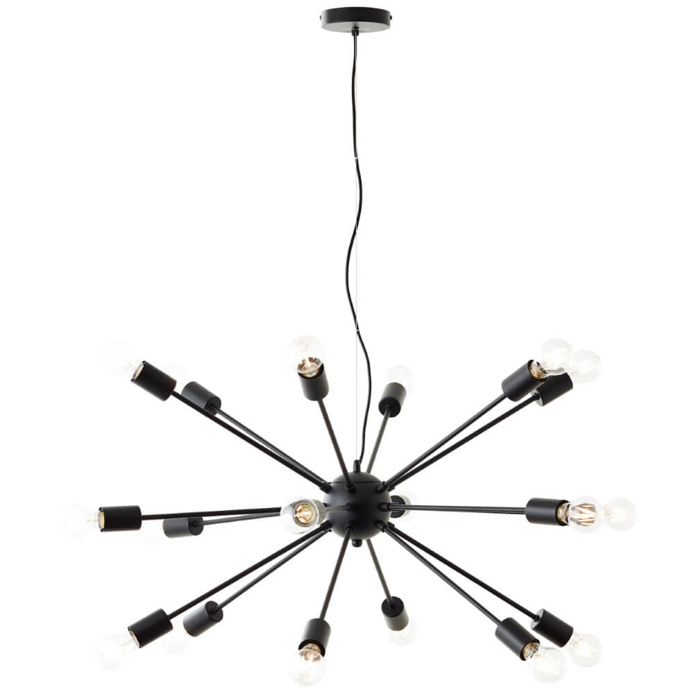 18-lichts hanglamp Dree zwart