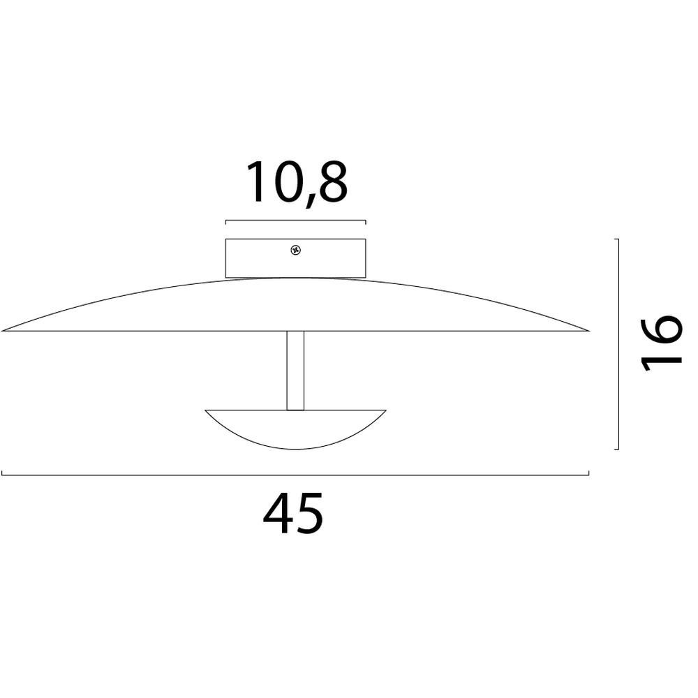 Plafondlamp 16cm Scala Ø 45cm zwart Masterlight 8718121397412