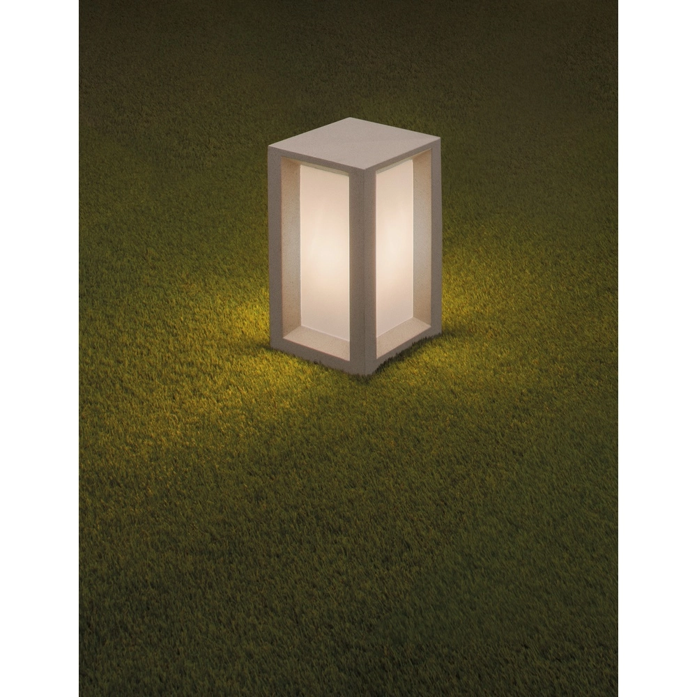 Vierkante tuinlamp Castro wit