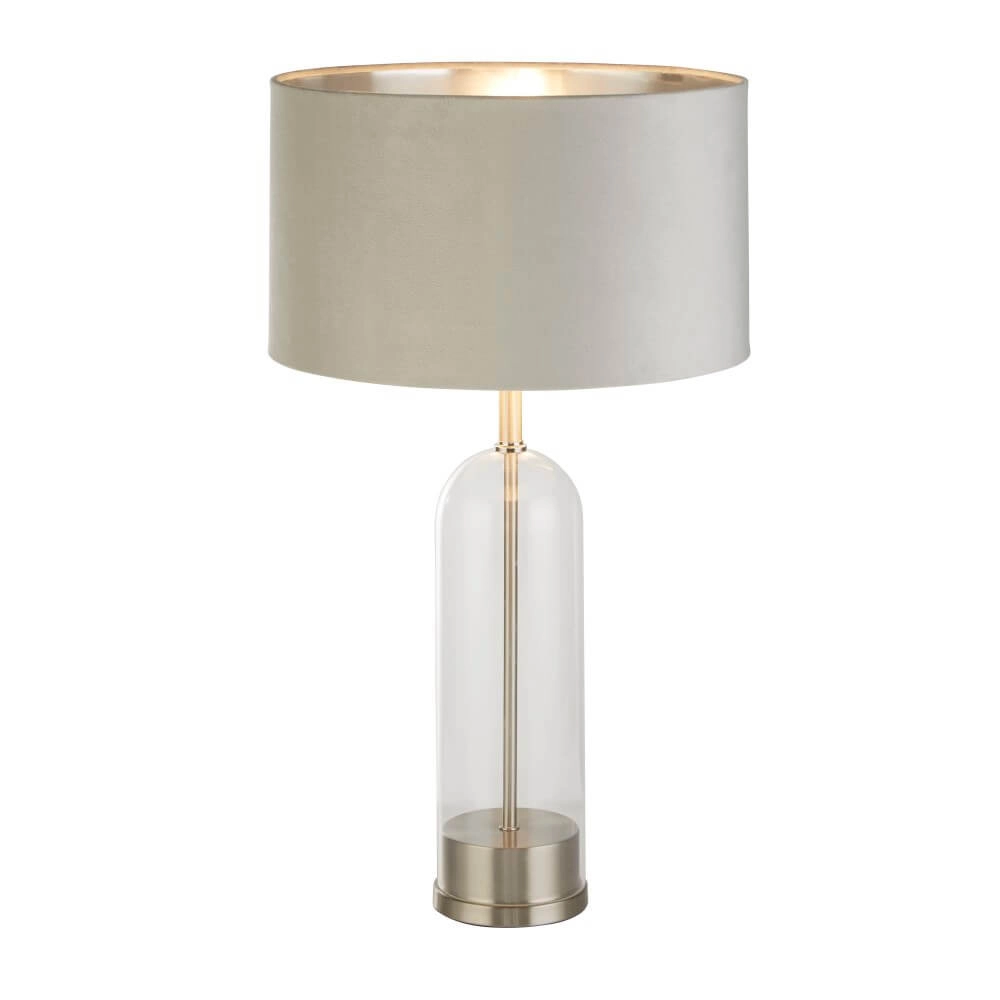 Tafellamp Oxford met grijze kap Searchlight 5053423256894