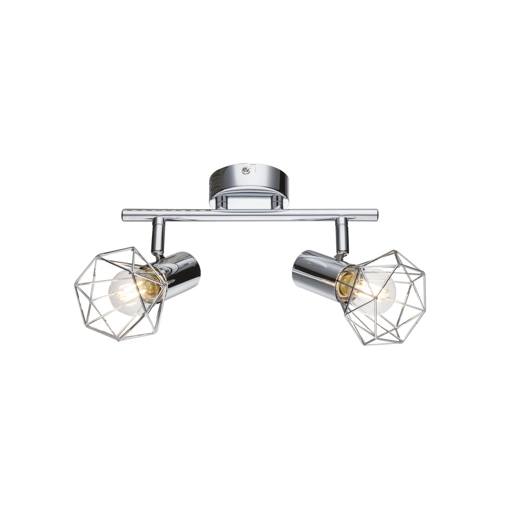 Plafondlamp Xara I 2-lichts chroom