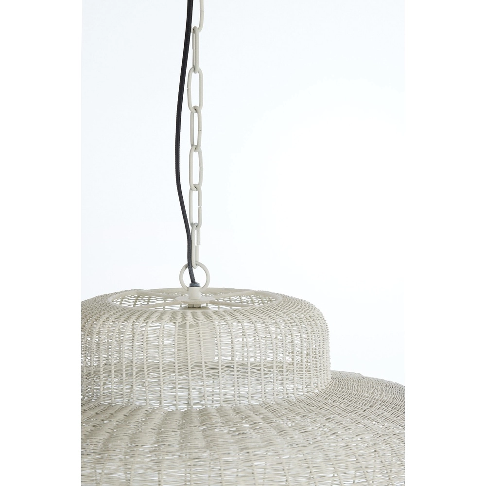 Metalen hanglamp Piedra Ø 59cm - crème Light & Living 8717807778835