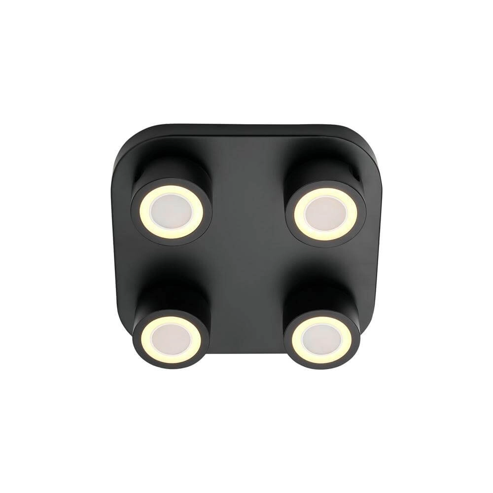4-lichts plafondlamp Clyde zwart design Nordlux 5704924018435