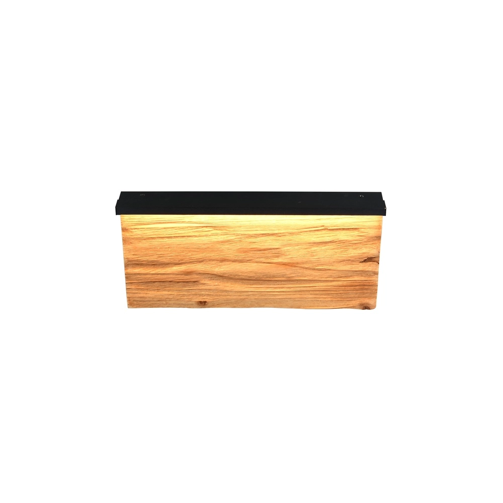 Design wandlamp Kalea zwart met hout 30cm Trio 4017807661392