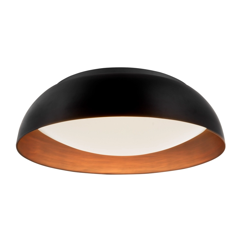 Design plafondlamp Landon zwart met koper