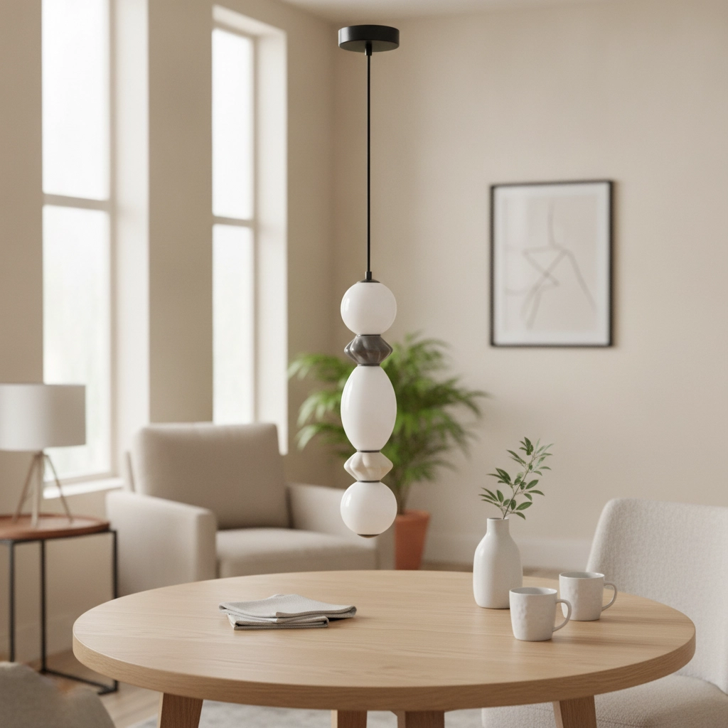 Hanglamp Pallina grijs - wit