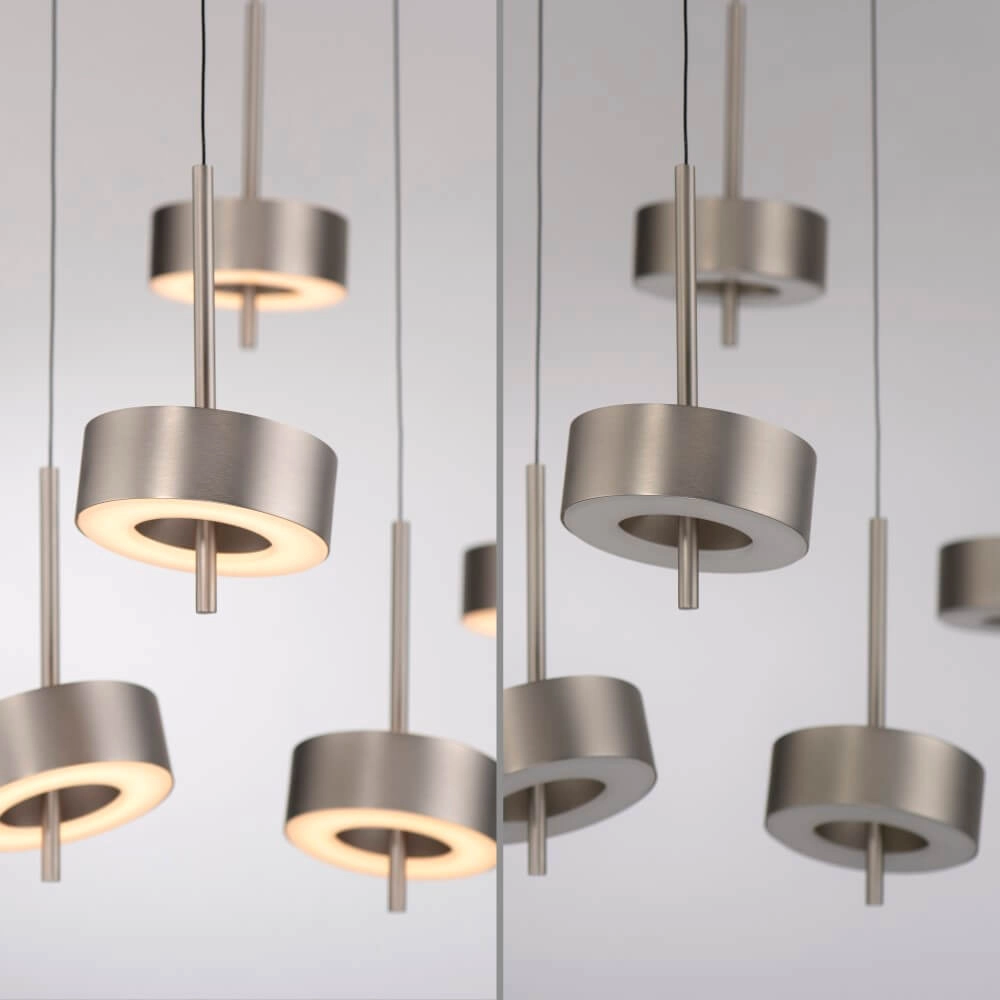 5-lichts hanglamp Q-Rotate aluminium modern Paul Neuhaus 4012248383186