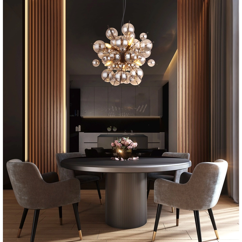 Unieke hanglamp Udo smoke glas Ø 55cm Globo 9007371452637