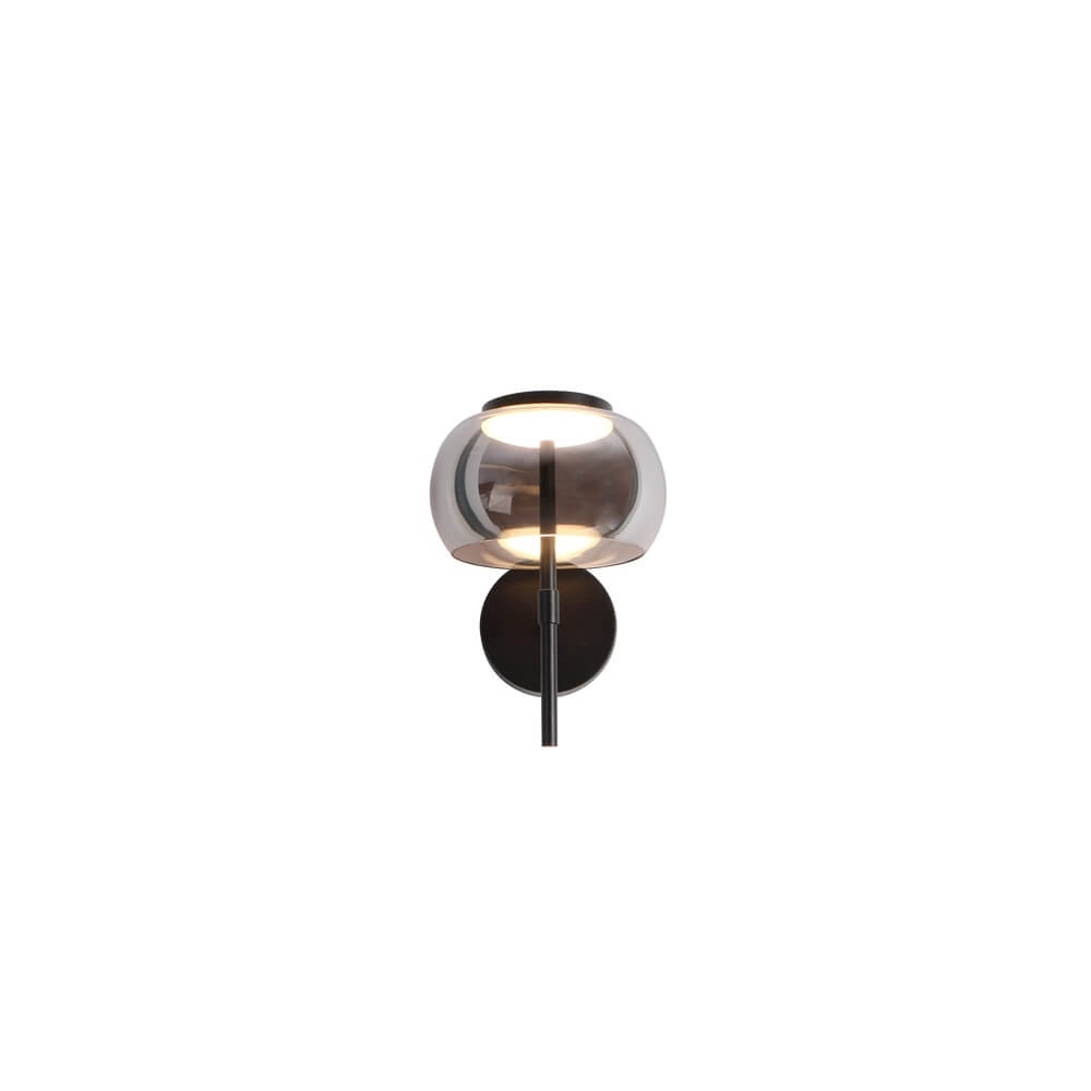 Design wandlamp Bounto met smoke glas Lyora 4255805301166