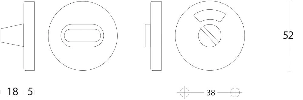 WC-sluiting Tira plat RVS Intersteel 8714186052990