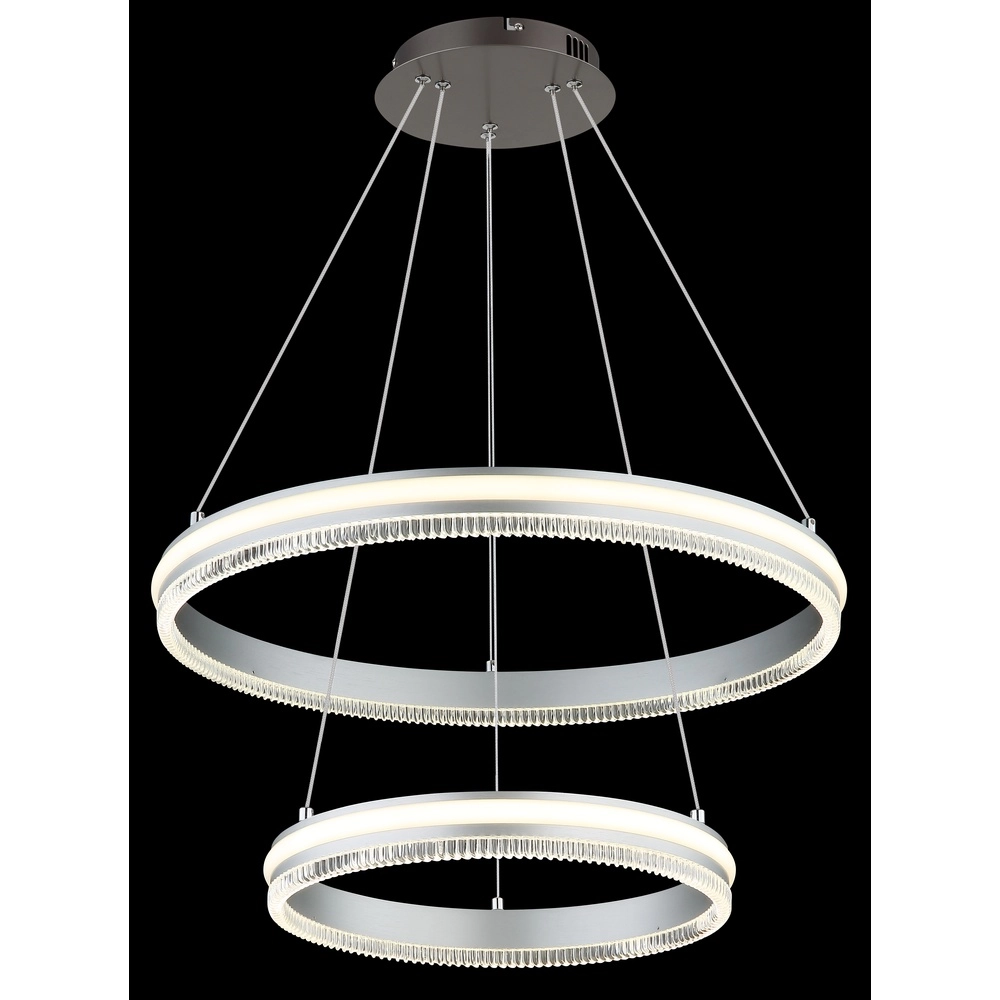Hanglamp Francine gunmetal 2 ringen Globo 9007371583645