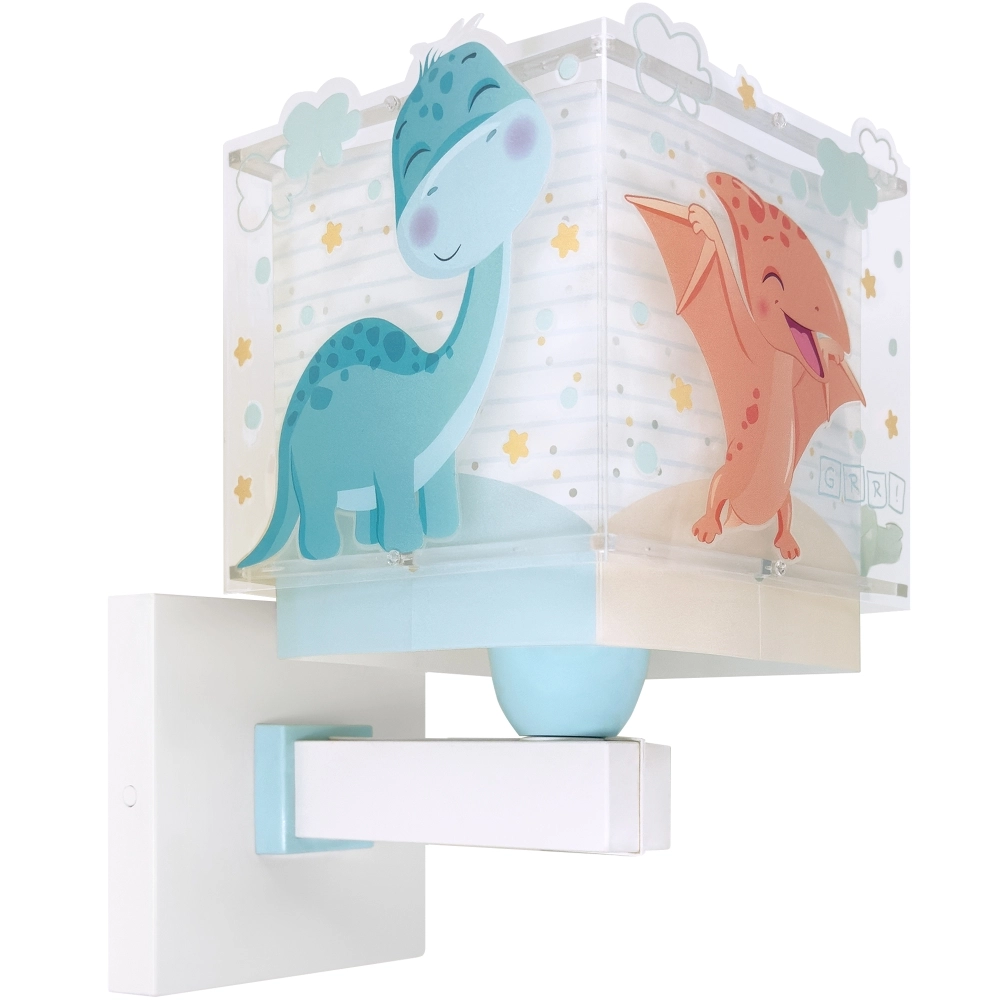 Wandlamp Baby Dinos blauw