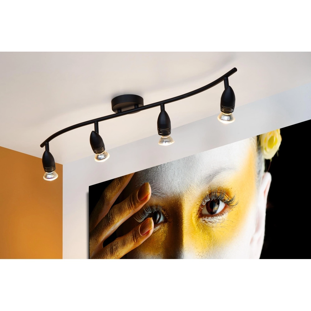 Plafondspot Caro 4-lichts zwart Lucide 5411212134257
