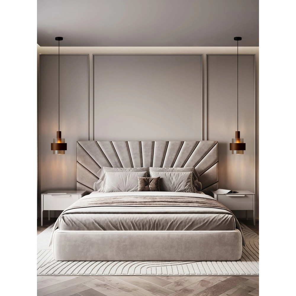 Moderne hanglamp Serena koffie bruin Ø 18,5cm