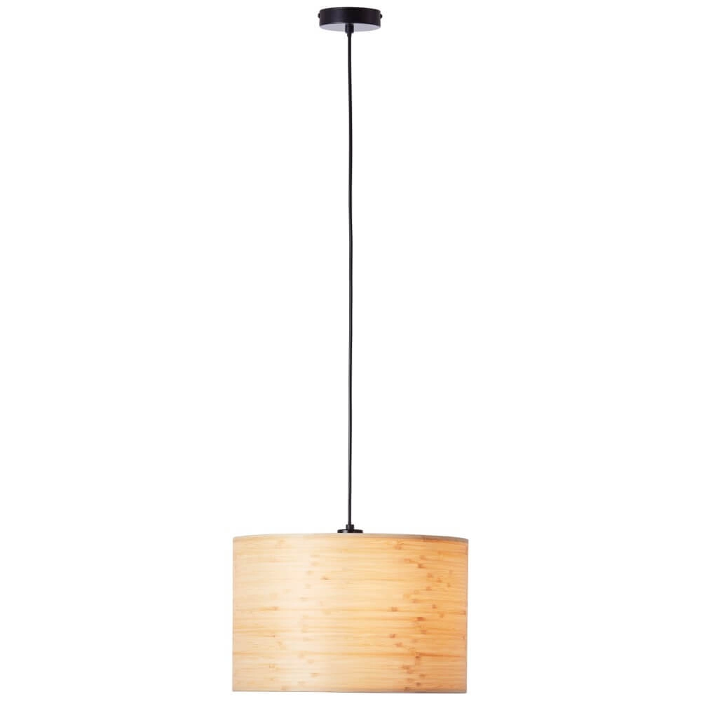 Hanglamp Romm zwart met houtbruin Brilliant 4004353394805