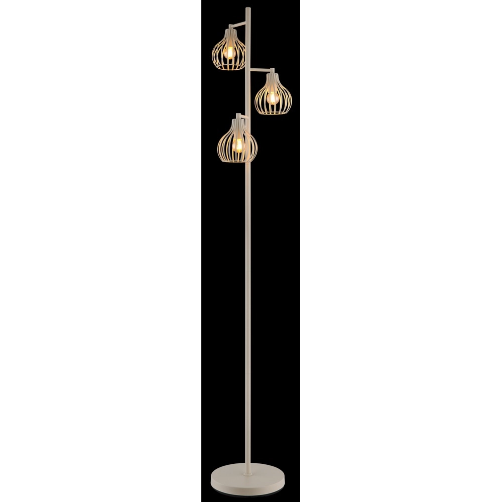 3-lichts vloerlamp Mateo crème Globo 9007371572236