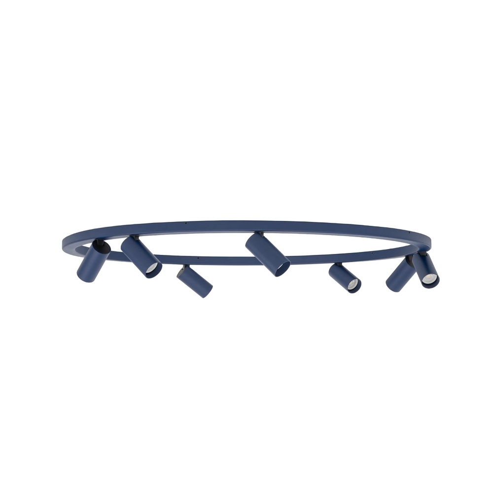Cirkel opbouwspots Fourty 7x GU10 - donkerblauw Lyora 5903139119474
