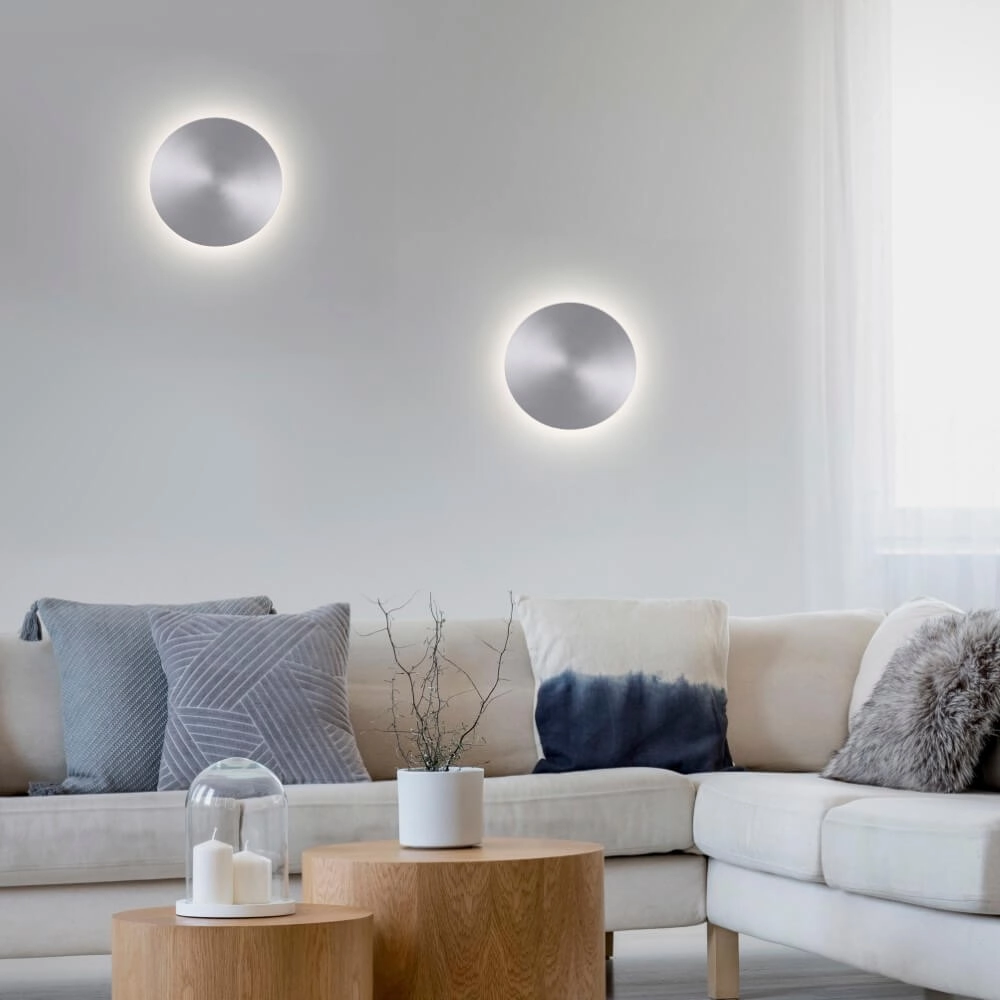Design wandlamp Akku Puntua Ø 18cm aluminium Paul Neuhaus 4012248372500