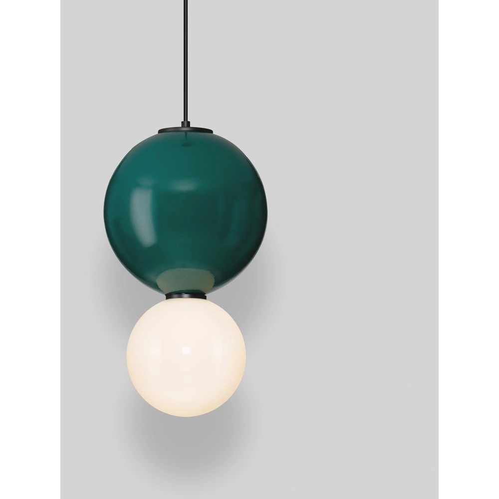 Hanglamp Noesis Ø 25cm groen met wit Lyora 5212017483645