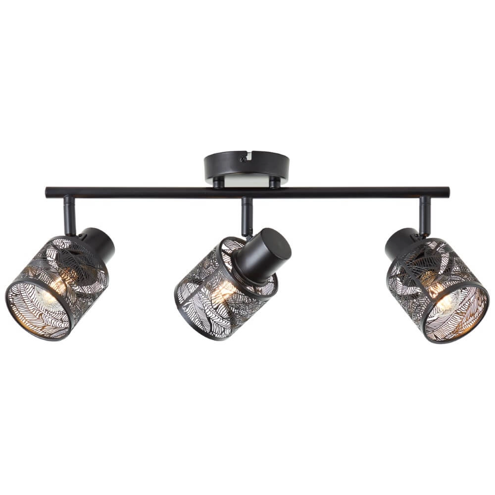 Zwarte plafondlamp Bano 3-lichts