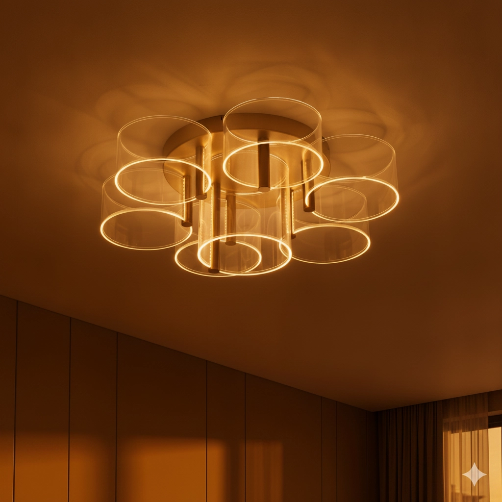 Design plafondlamp Gatlin goud Ø 68cm