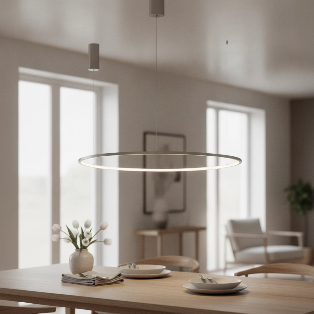 Ronde hanglamp Tarquin zilvergrijs Ø 100cm