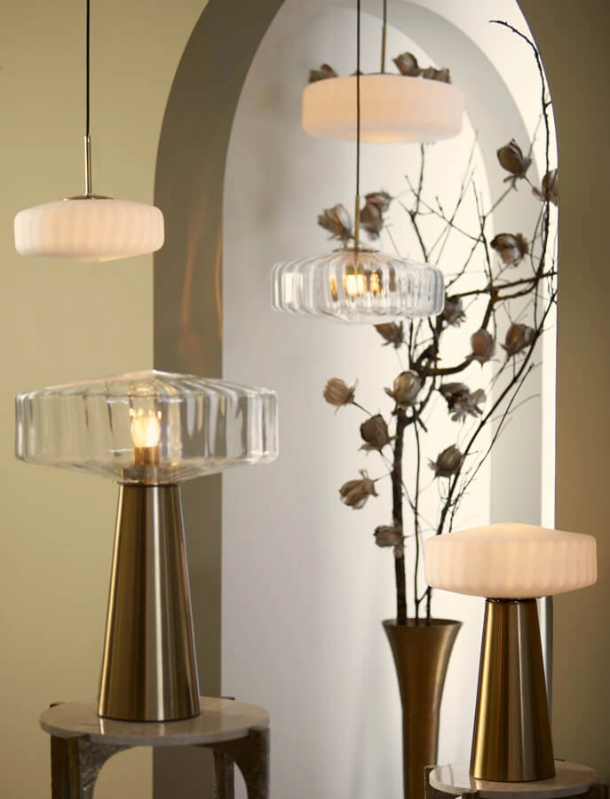 Hanglamp Pleat goud met wit Ø 40cm Light & Living 8717807687809