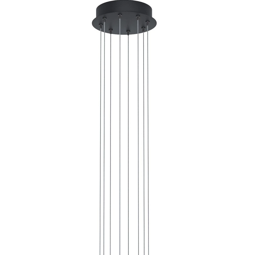 8-lichts hanglamp Rovigana zwart Stars of Light 9002759395117