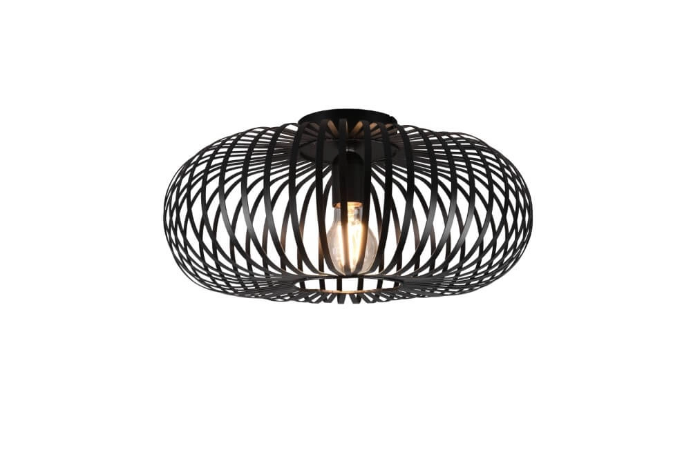 Zwarte plafondlamp Johann Ø 40cm Trio 4017807504170
