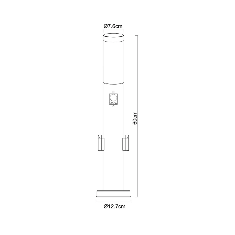 Tuinlamp Boston I RVS met stopcontact Globo 9007371353026