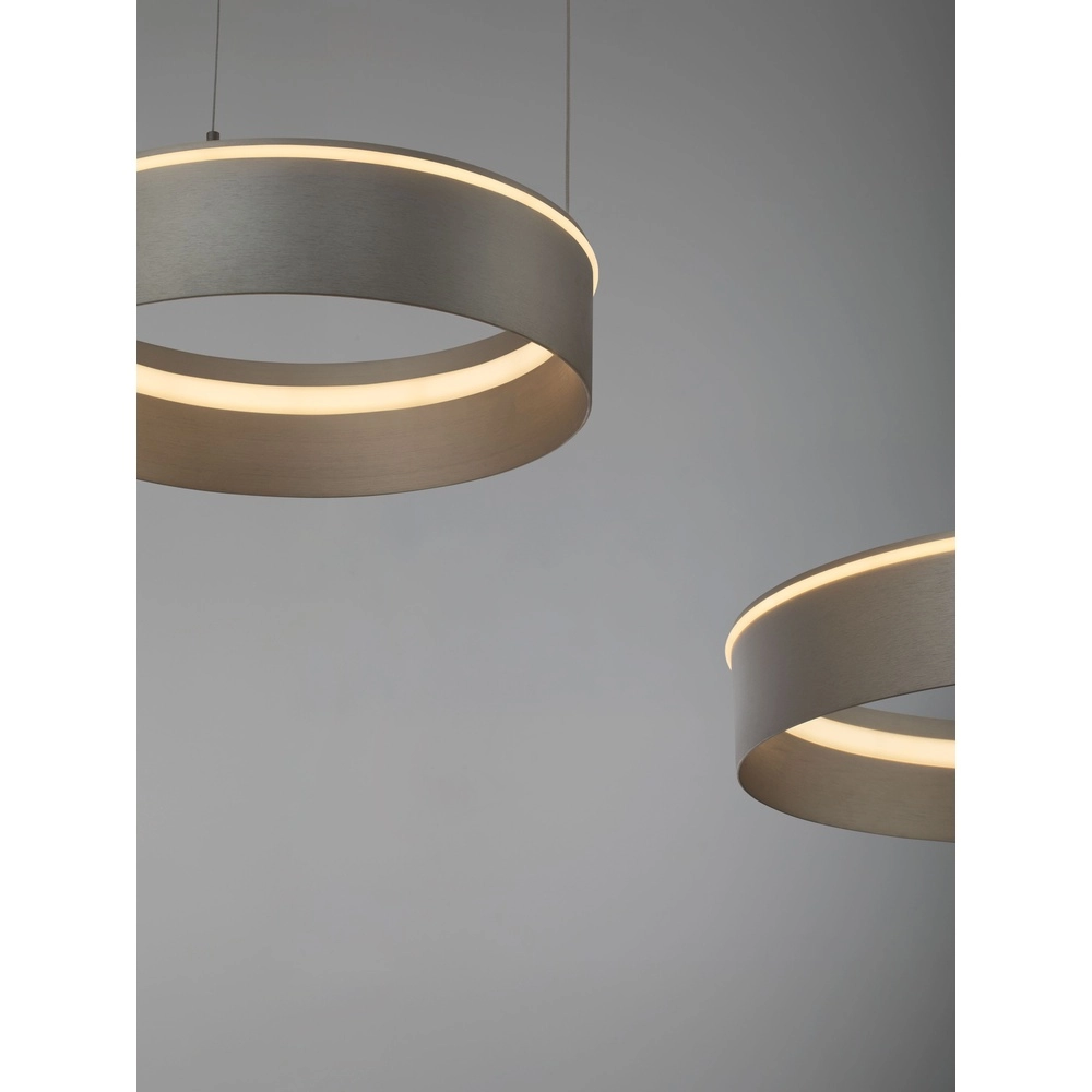 Moderne hanglamp Olivia dubbel nikkel Lyora 5212017494276