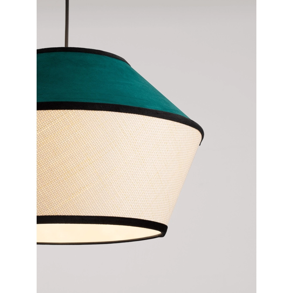 Hanglamp Veliss wit met blauw Lyora 5212017493842