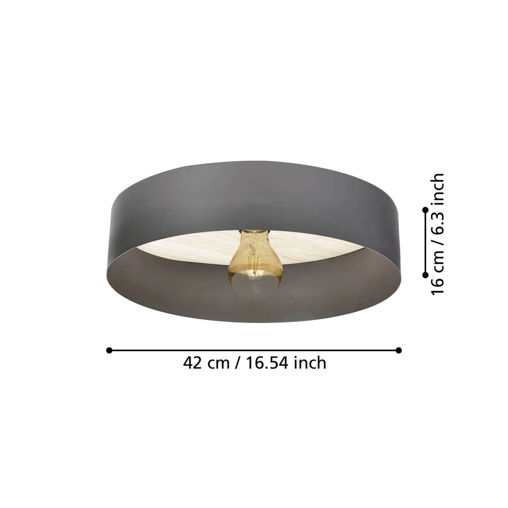 Scandinavische plafondlamp Duaia Ø 42cm - cappucino Eglo 9008606328000
