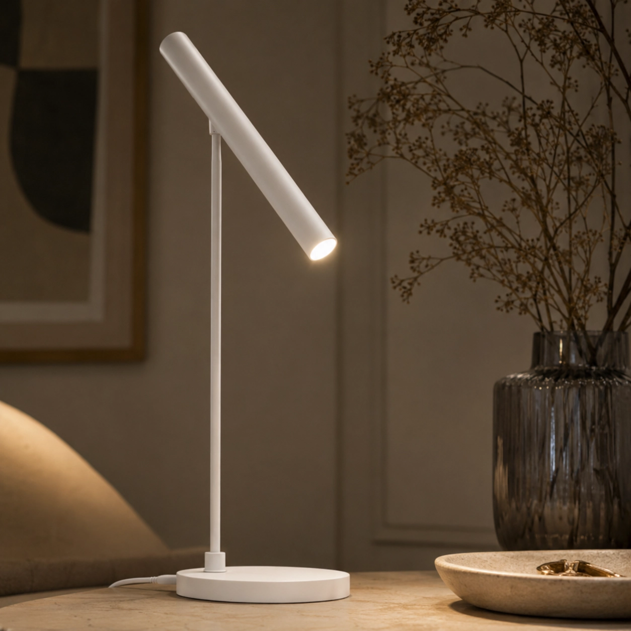 Design bureaulamp Harper wit