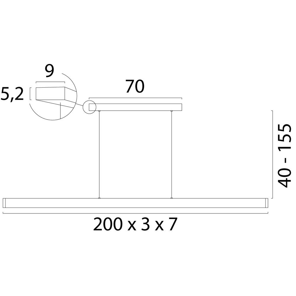 Design hanglamp Atina 200cm goud Masterlight 8718121353814
