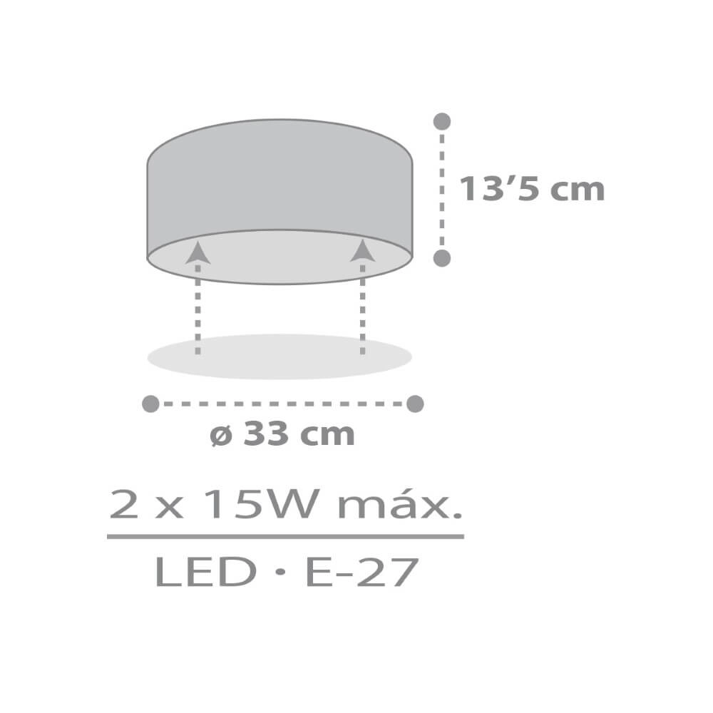Kinder plafondlamp Color Light Ø 33cm - grijs Dalber 8420406003207