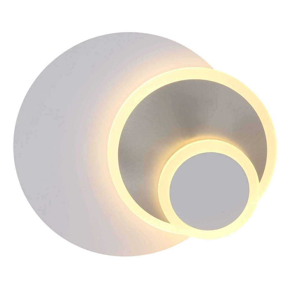 Witte wandlamp Odonell met hout Globo 9007371569410